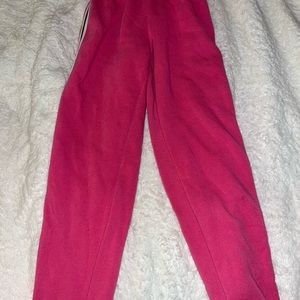 Pink striped sweatpants
